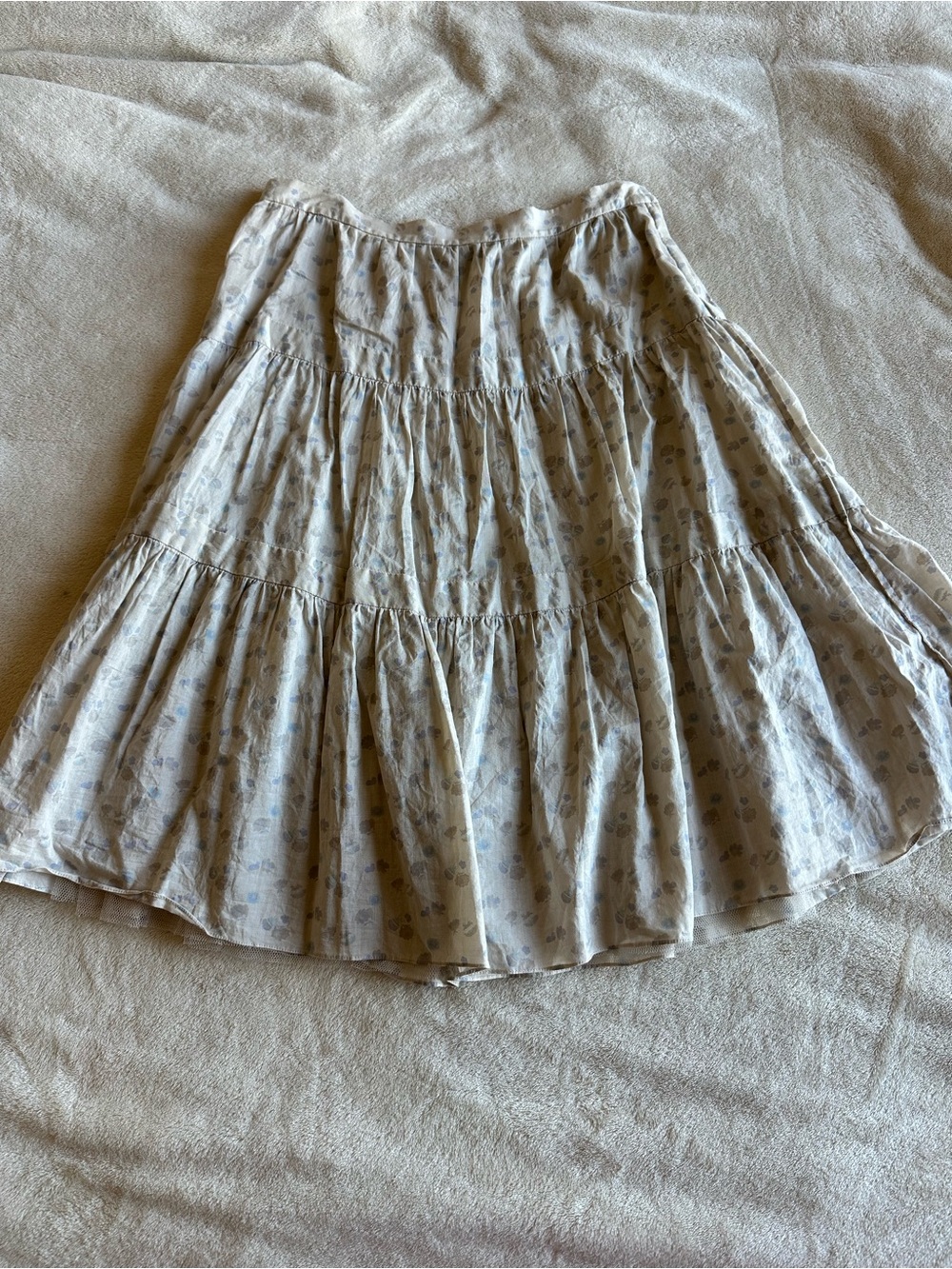 MARC Jacob Light Floral Tiered Cotton Skirt